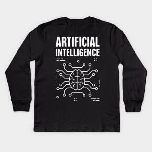 Artificial Intelligence Brain Kids Long Sleeve T-Shirt